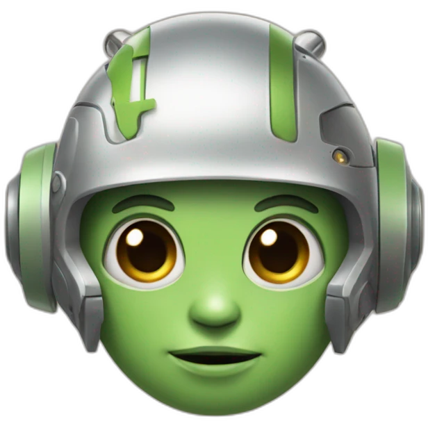 cute robot with yoda ears emoji