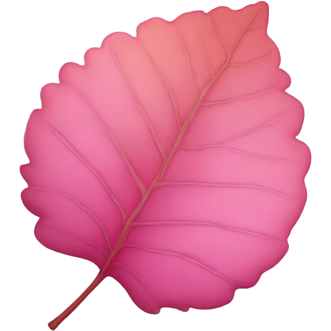 pink leaf emoji