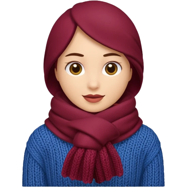 Burgundy scarf emoji
