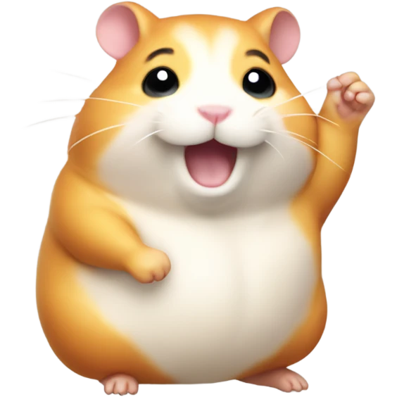 fat ecstatic hamster crafting emoji