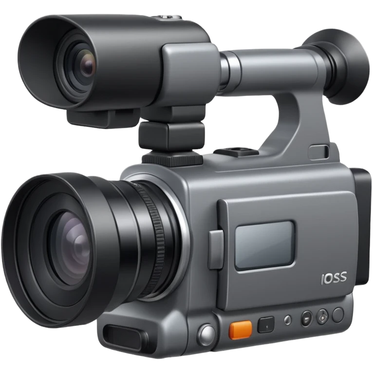 video camera object icon, camcorder style, side screen, detailed lens, 3D cartoon, mobile game icon style, centered, clean background, no text, no watermark
  emoji