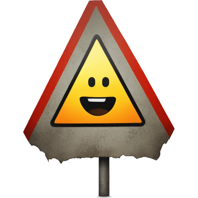 goofy danger warning sign monster emoji