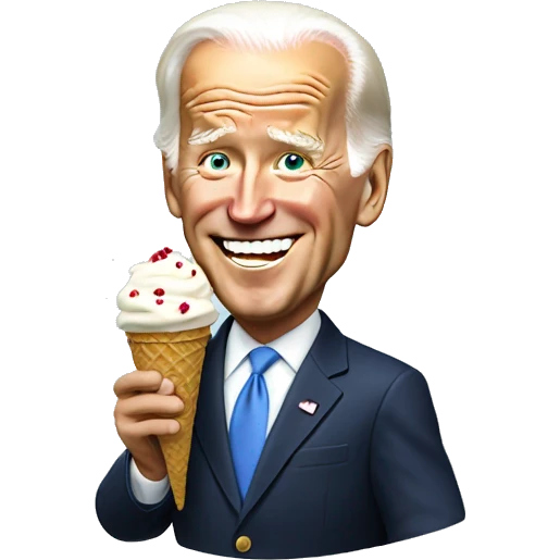 Joe Biden Eating Ice Cream emoji
