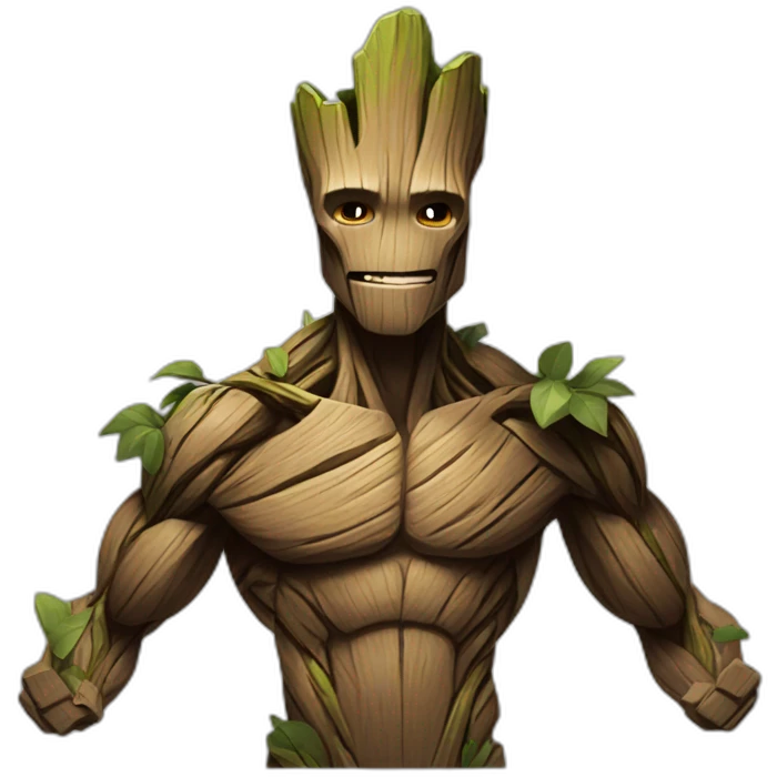 Groot à la musculation emoji