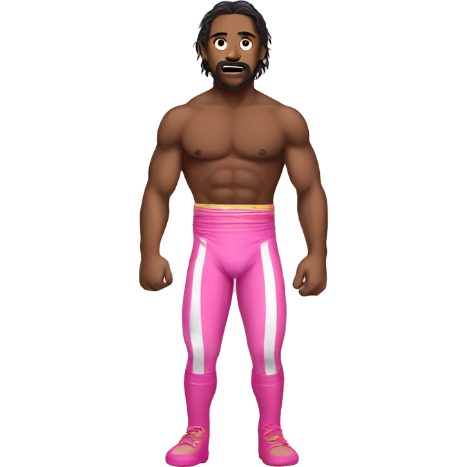 Wrestling pink emoji