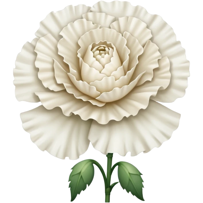 White Carnation flower emoji
