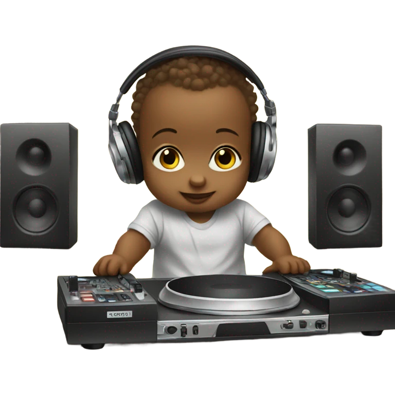 Baby playing DJ  emoji