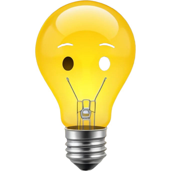 human head silhouette with a glowing light bulb inside emoji