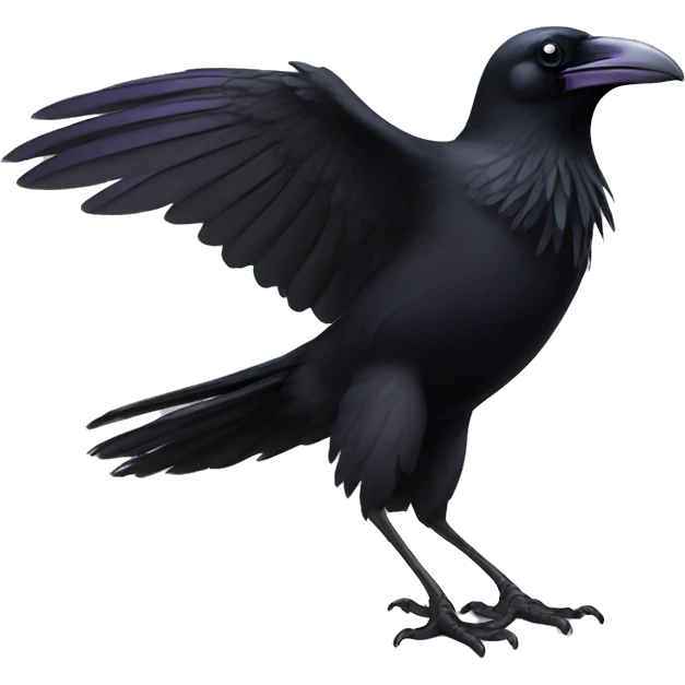 Raven dancing on desk emoji