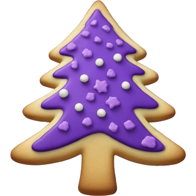 Purple and black Christmas tree cookie  emoji