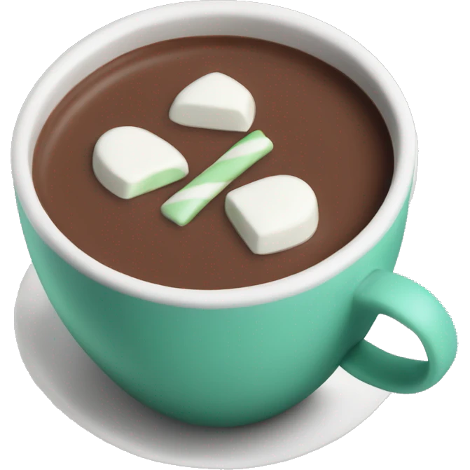 Hot chocolate with peppermints  emoji