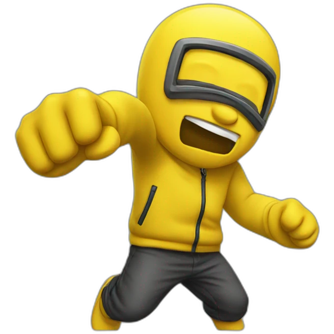 Perso jaune qui dab emoji