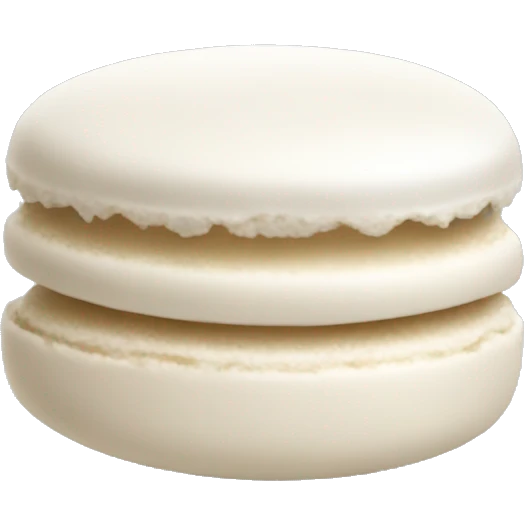 White macaroon emoji