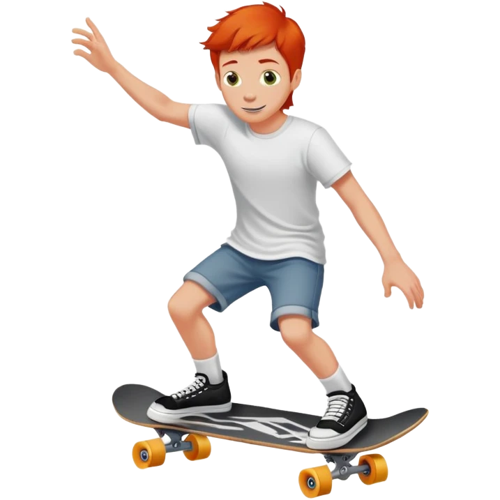 Red headed skater guy emoji
