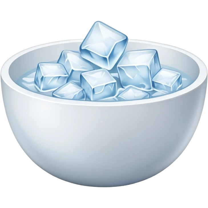 white bowl filled with ice emoji