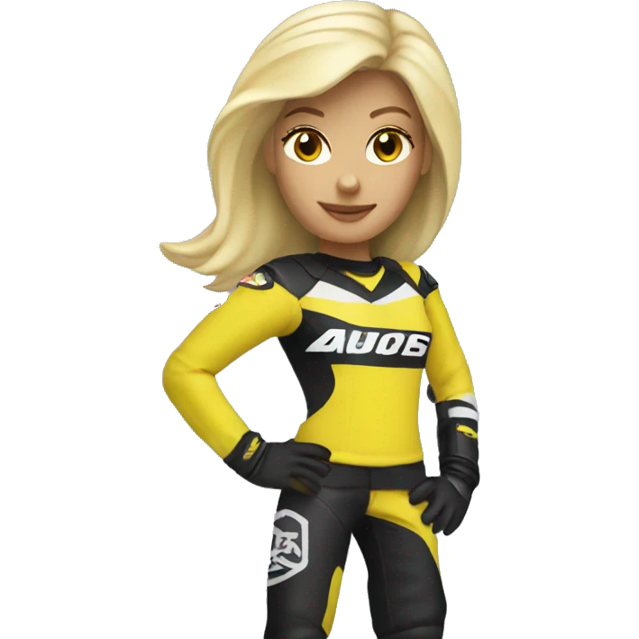 Blonde motocross women emoji