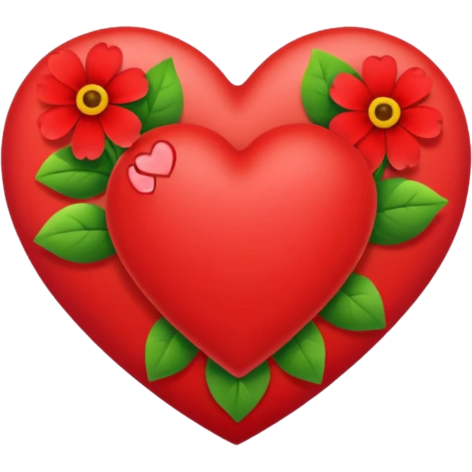 Heart with flowers emoji