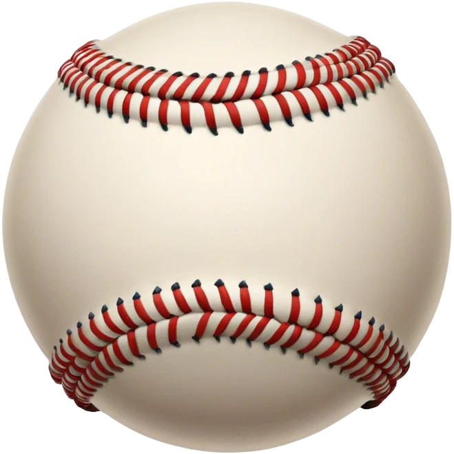 Cinematic Realistic image of a classic baseball, rendered with detailed stitching and textured leather, set against a nostalgic ballpark backdrop with soft, golden lighting that evokes Americana emoji