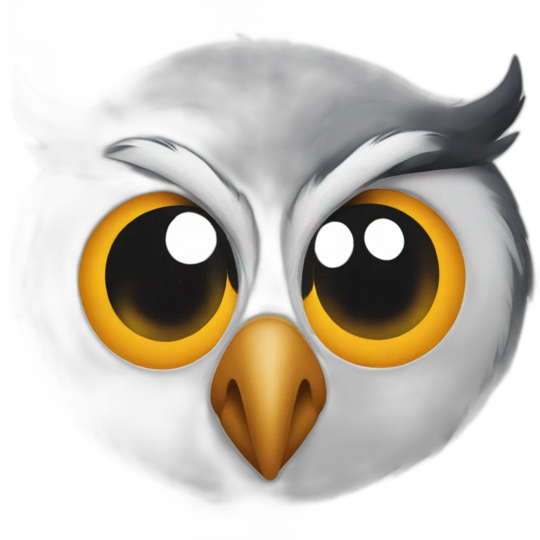 a goofy owl emoji