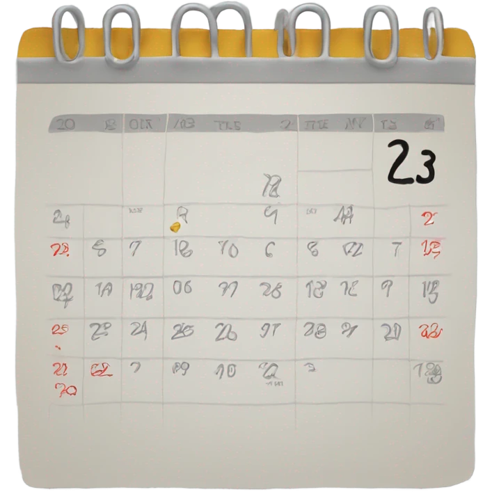 Calendar showing January 23 emoji