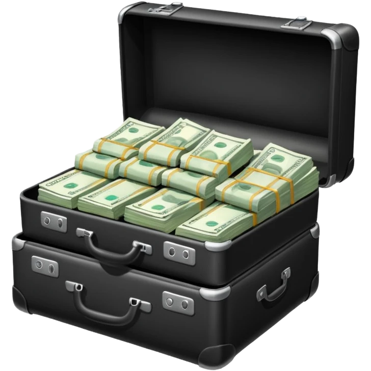 money from a black suitcaseemoji emoji