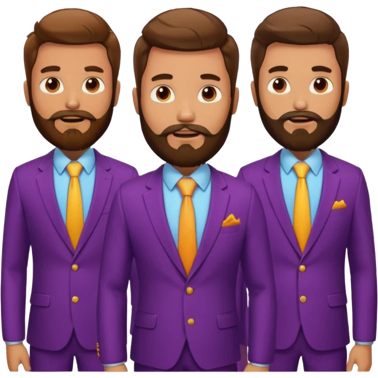 suit man,beard,different suit color,expressions emoji