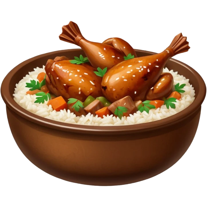 stew chicken with white rice emoji