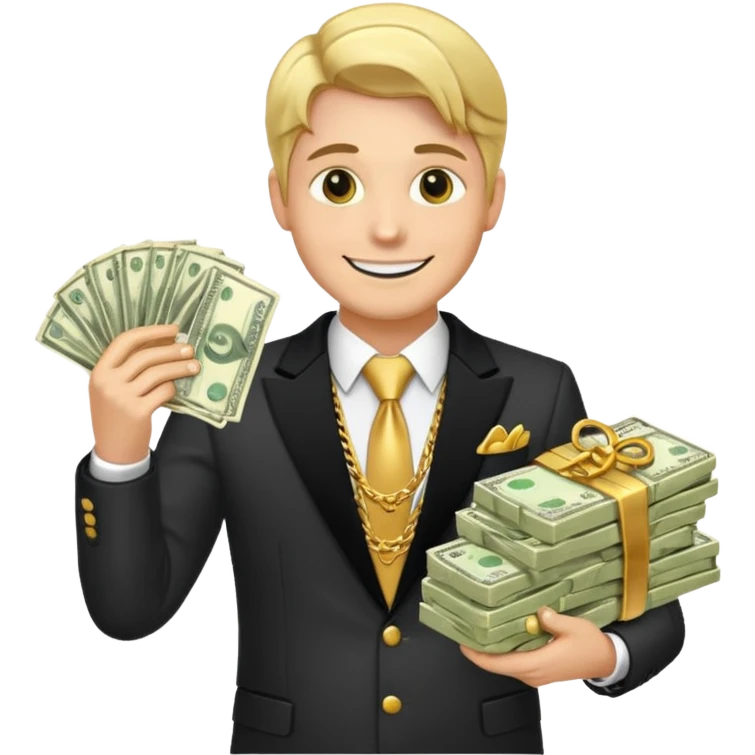 RICH MAN WITH INFINETE MONEY emoji
