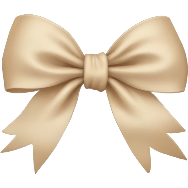 Beige bow  emoji