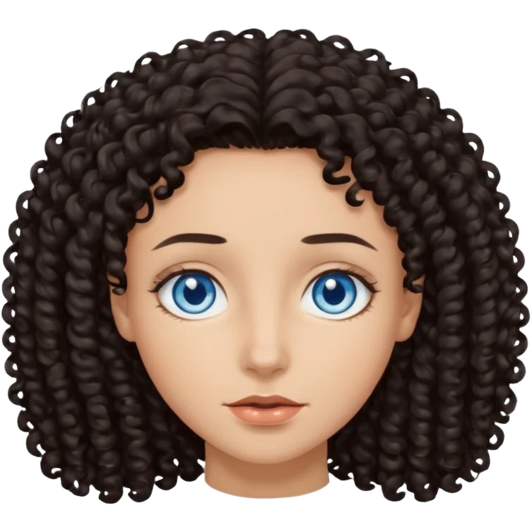 Line dance blaue augen dunkles lockiges haar emoji