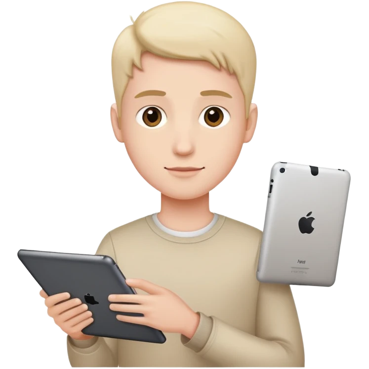 ipad placed horizontally in hands emoji