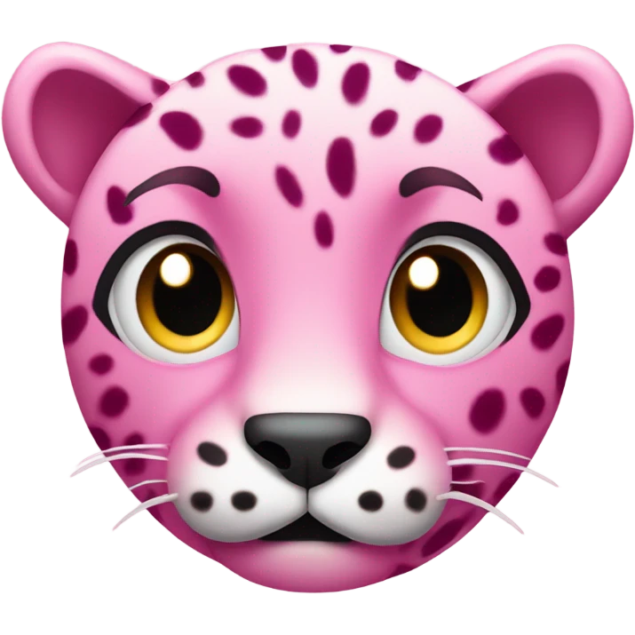 pink cheetah print smiley face emoji