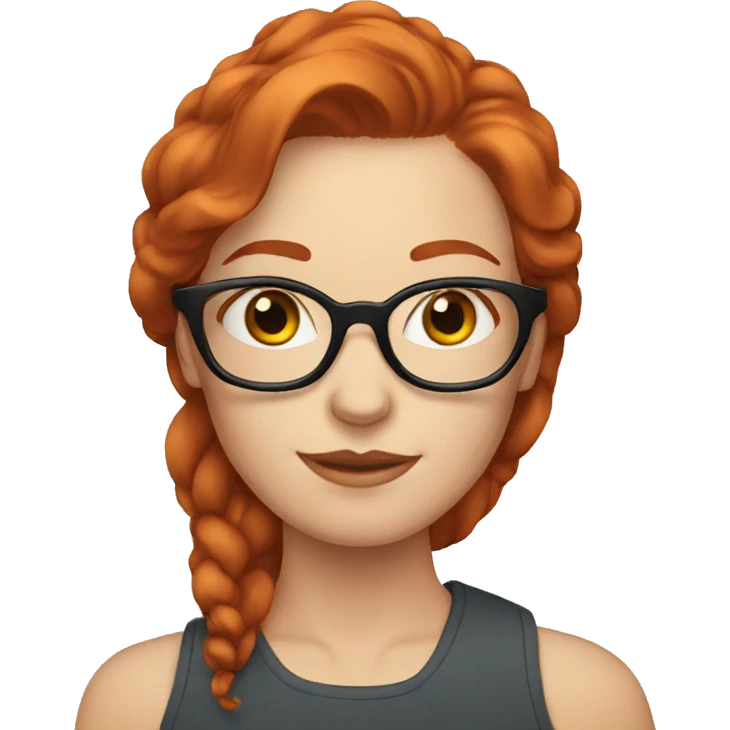 redhead women with blue eyes and glasses emoji