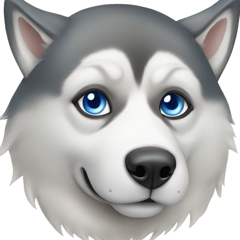 Blue eyed husky in Thailand  emoji