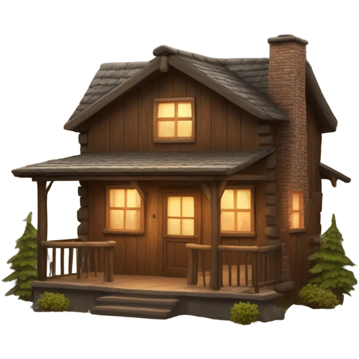 Romantic cabin emoji