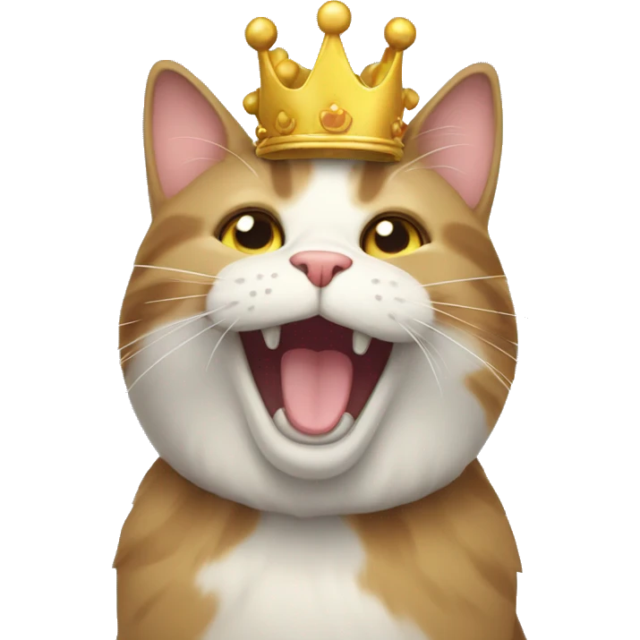 happy cat with crown emoji
