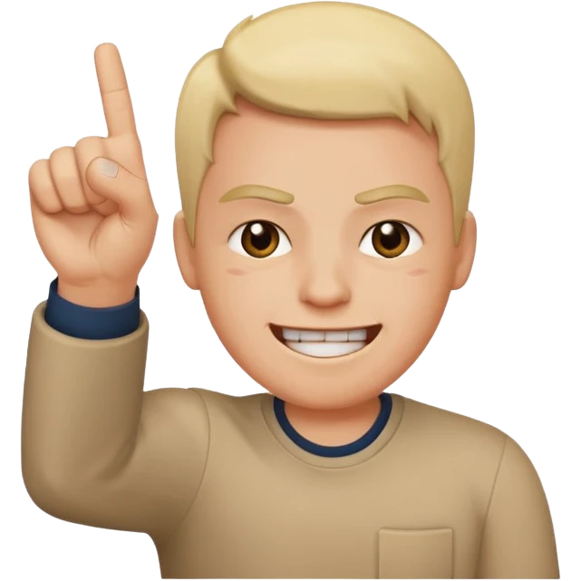 Smiling middle finger emoji