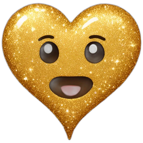 Glitter heart  emoji