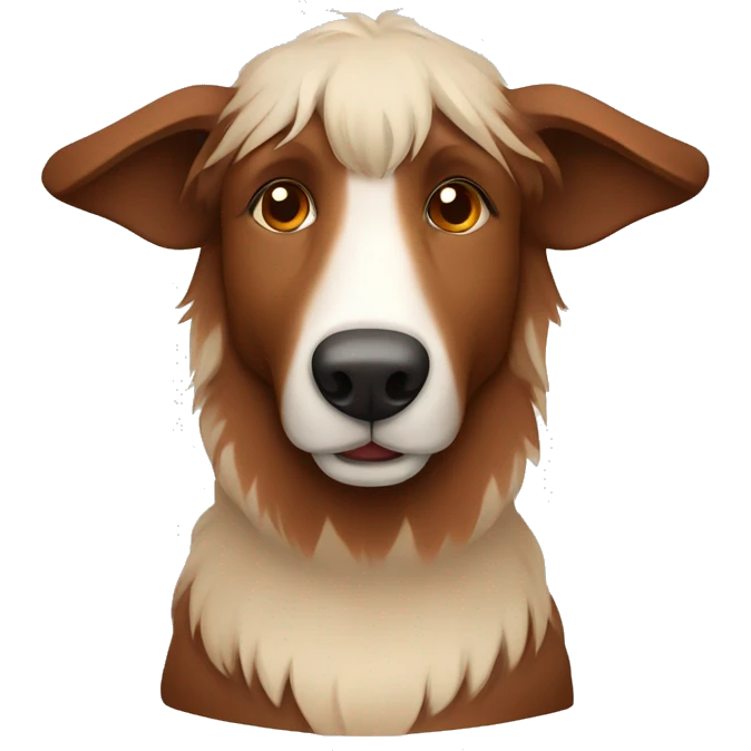 Australia shepherd In beige , red and brown  emoji