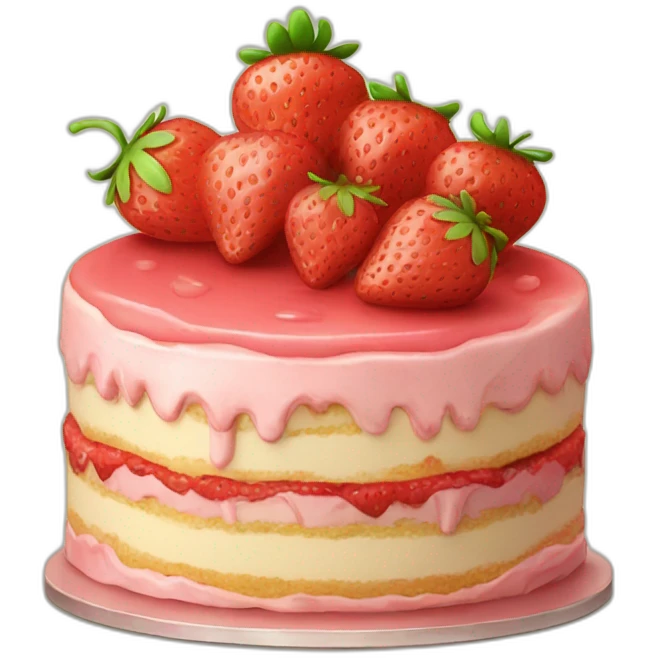 Strawberry cake emoji