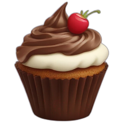 Cupcake chocolate emoji