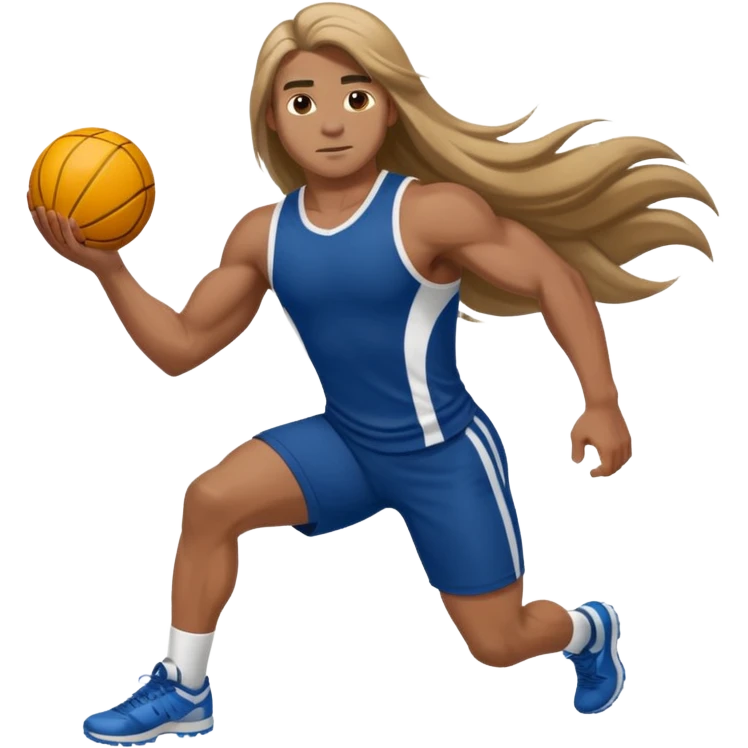 athlete with long hair emoji
