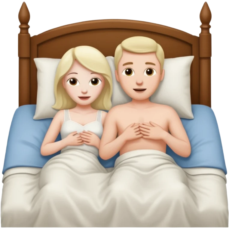couple fucking in a bed in missionary emoji