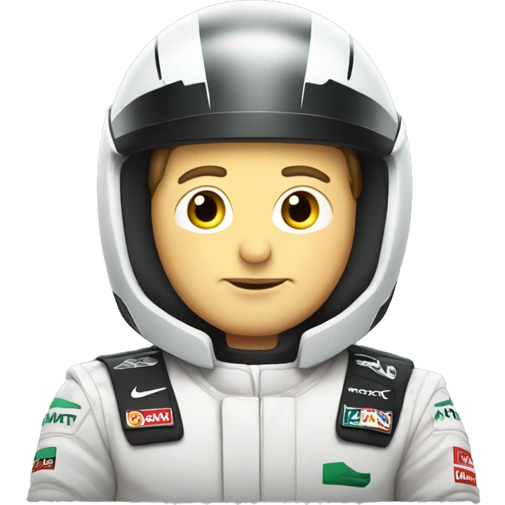 Elon musk in a F1 car emoji