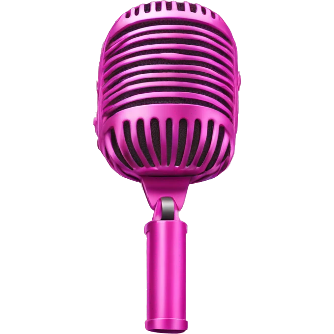 A pink microphone emoji