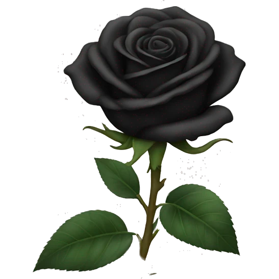 A rose black emoji