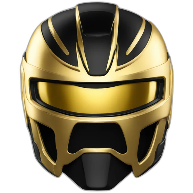 power ranger gold black helmet cool ultimate emoji