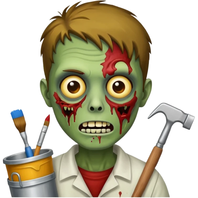 painter zombie  emoji