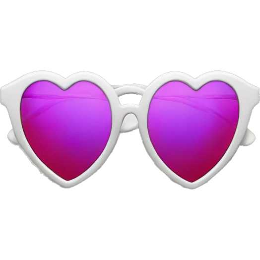 heart shaped sun glasses front view  emoji