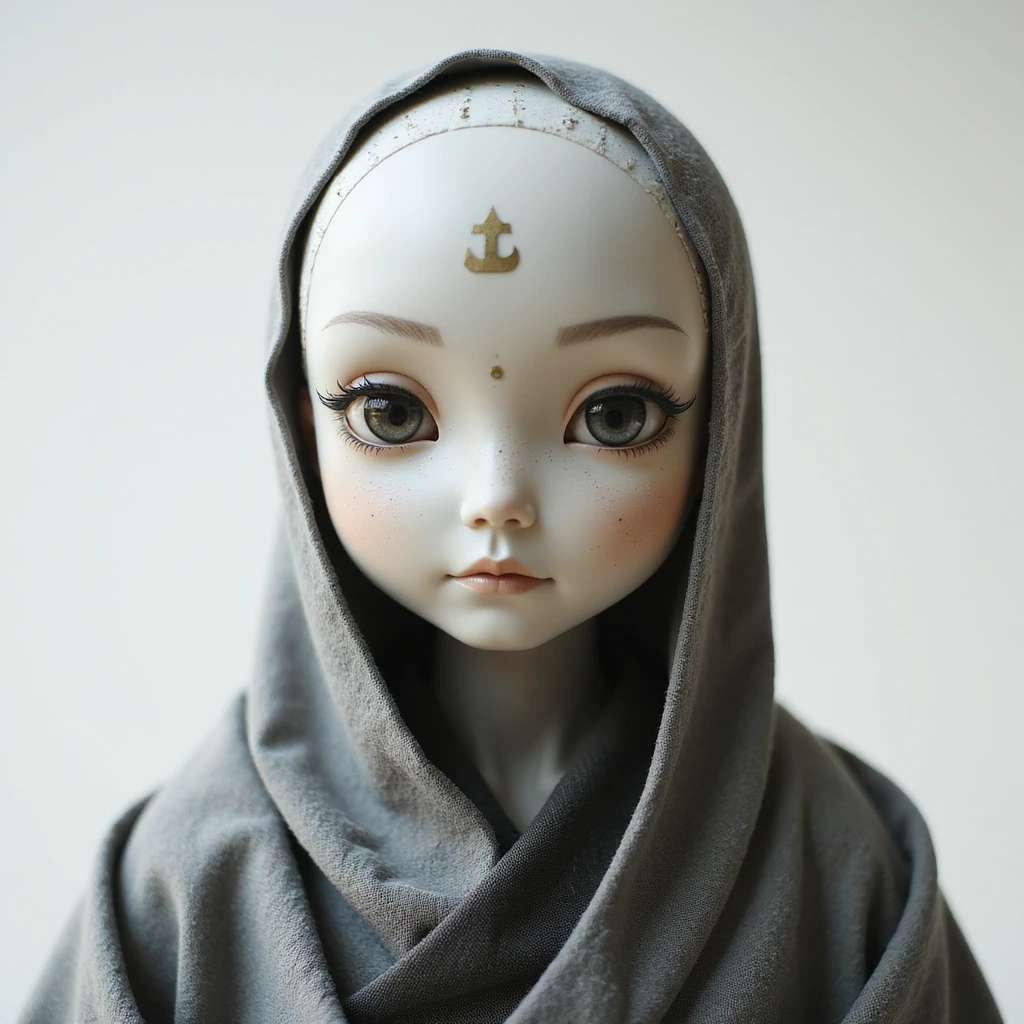 realistic AI chatbot with the essence of a Zen warrior monk: serene, disciplined, and contemplative. Subtle sword or katana motif, tranquil face, minimalist background, exuding patience and inner peace. emoji